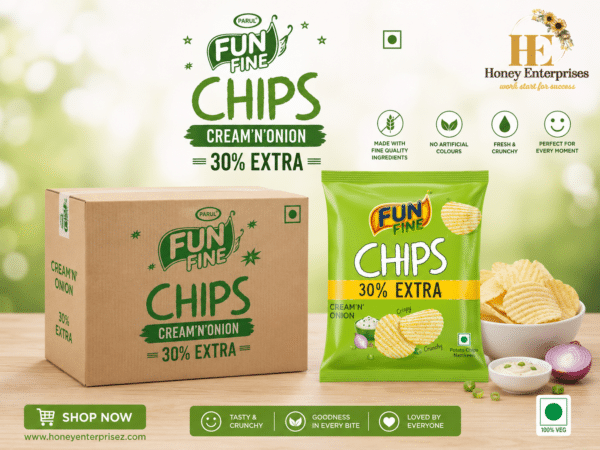 FUN FINE POTATO CHIPS CREAM AND ONION