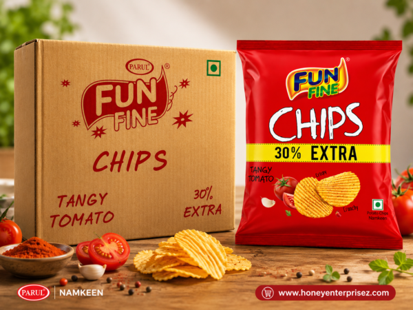 FUN FINE POTATO CHIPS TANGY TOMATO NAMKEEN
