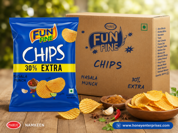 FUN FINE POTATO CHIPS SPICY MASALA NAMKEEN