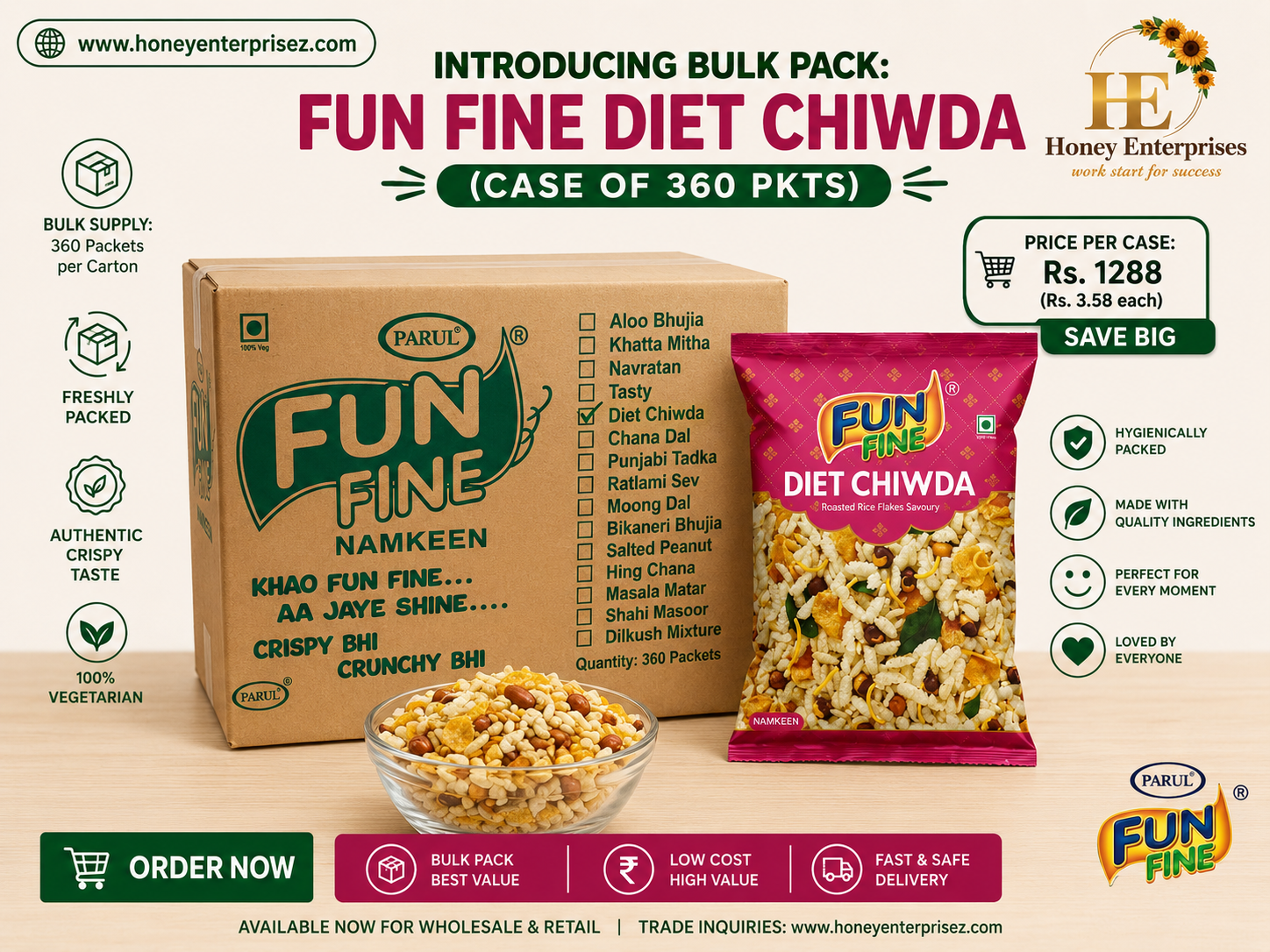 Fun Fine Diet Chiwda mrp 5 360 pc