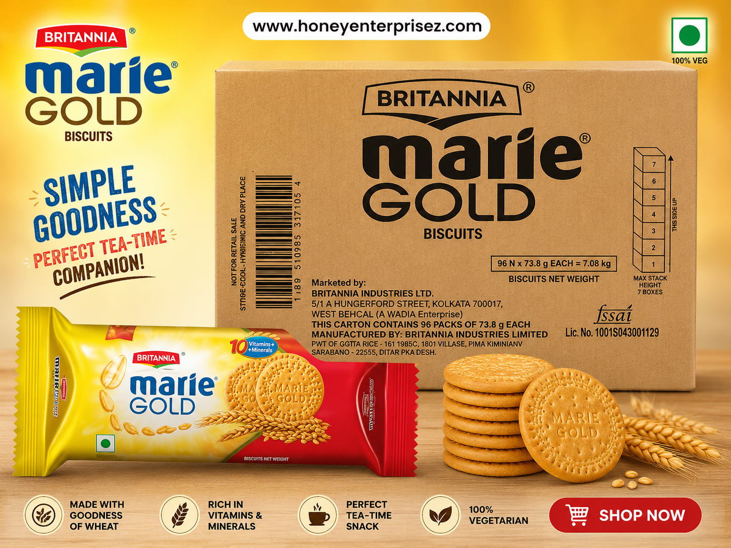 Britannia Marie Gold Biscuits Mrp 10