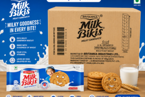 Britannia Milk Bikis Milky Sandwich Biscuits (Bulk Pack - 30 x 188g) Mrp 5Rs
