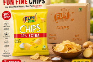 Fun Fine Plain Salted Chips Mrp 5 168pc