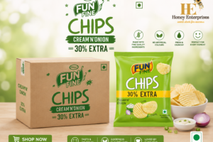 Fun Fine Cream 'n' Onion Potato Chips (30% Extra) Mrp 5 Rs