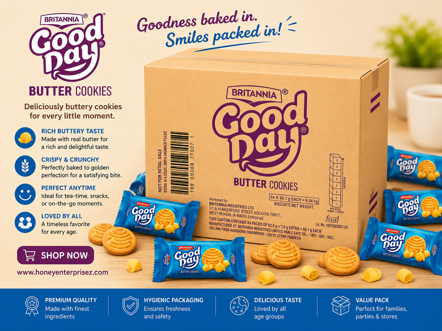 Britannia Good Day Butter Cookies MRP 10 Rs.